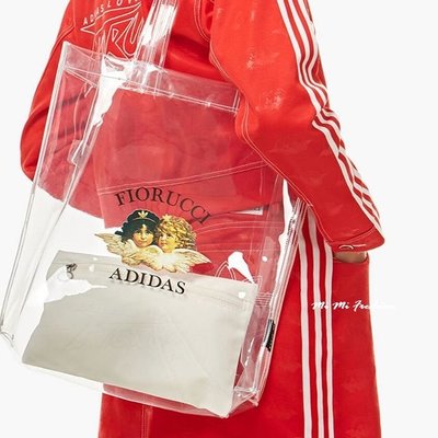 正品預購-adidas Originals x Fiorucci義大利時尚品牌聯名透明購物袋