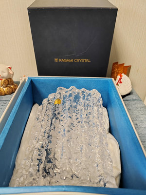 日本回流 高端水晶品牌Kagami，水晶花瓶冰川系列大款，像