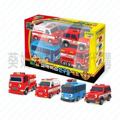 可超取🇰🇷韓國境內版 小巴士 tayo 朋友們 消防 4件組 消防車 救護車 救火 玩具遊戲組