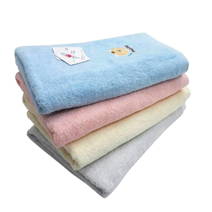 【MORINO摩力諾】純棉素色動物刺繡浴巾(超值2條組)免運