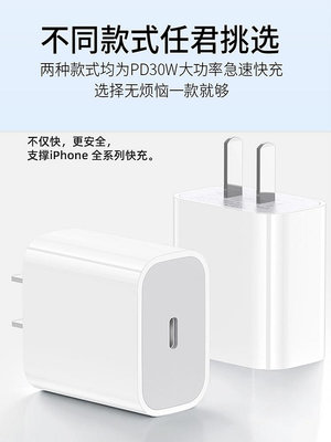 現貨 適用蘋果14快充頭頭30w快充充電頭PD正品氮化鎵iPhone13promax平板iPadPro20