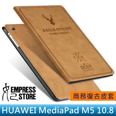 【妃小舖】HUAWEI MediaPad M5 10.8 鹿頭 鄉村風 帆布紋 超薄 二折/支架 平板 皮套/保護套