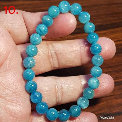 藍磷灰石 磷灰石 手鍊 手環 手珠 BLUE0701-4