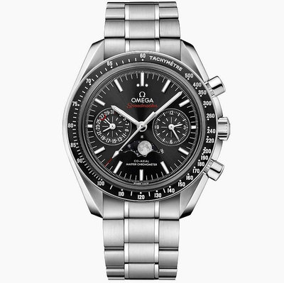 現貨 OMEGA 304.30.44.52.01.001 歐米茄 44.25mm  超霸月相系列  黑色面盤 不鏽鋼錶帶