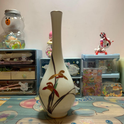 zwx 日本皇室御用 香蘭社 花瓶 觀音瓶 花入，尺寸見圖，全品帶原