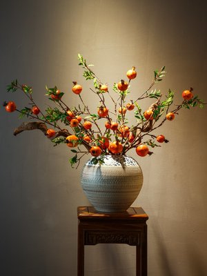 新中式輕奢陶瓷花瓶擺件客廳插花藝辦公室入戶玄關茶幾家居裝飾品