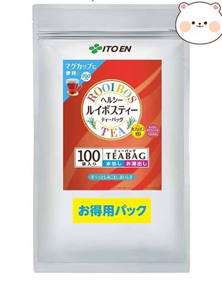 〔日本進口〕伊藤園-無咖啡因-三角茶包南非國寶茶 100／包入