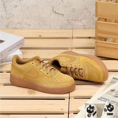 球鞋 AIR FORCE 1 LV8 3 GS FLAX WHEAT 女生 小麥 BQ5485-700