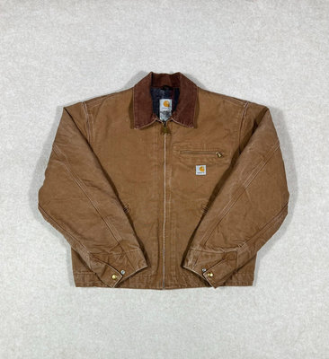 vintage carhartt j01 棕色L碼主線夾克。4820