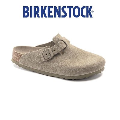 現貨熱銷-韓國代購 Birkenstock 拖鞋 德國勃肯 經典 軟墊 半包拖鞋 鹿皮 淺綠色 男女款