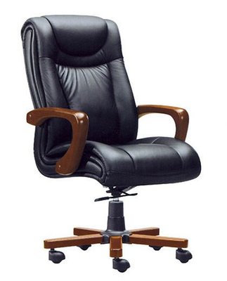 [ 家事達]台灣OA-292-4 大型多功能辦公椅 (821/牛皮/線控) 特價 洽談椅 電腦椅