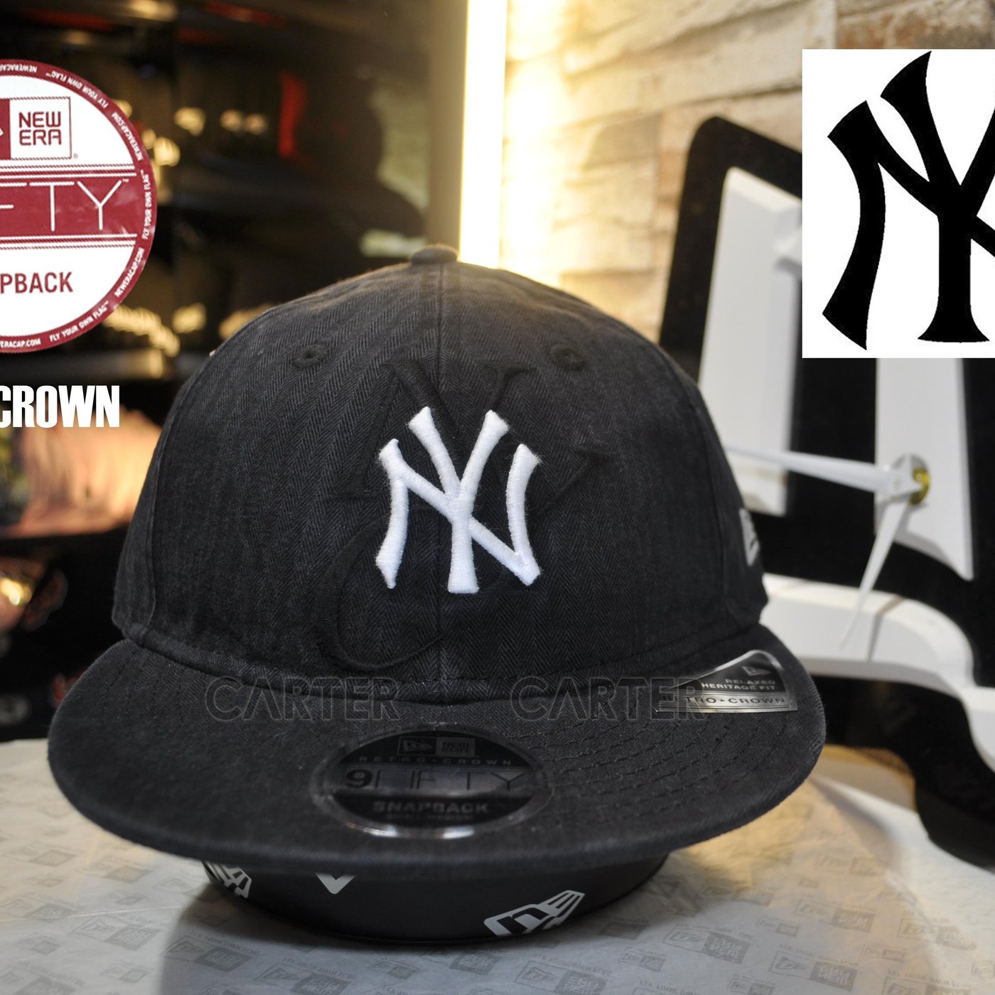 New Era MLB NY Yankees Retro Crown 9Fifty 洋基復古人字紋950後扣帽