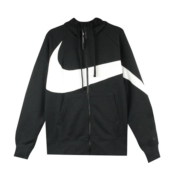 日貨代購CITY】NIKE Big Swoosh LOGO 黑白大勾勾連帽外套AR3085-010