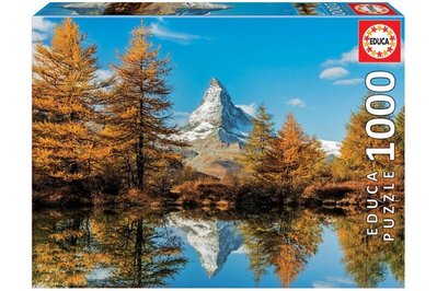 17973 1000片歐洲進口拼圖 EDUCA  風景 瑞士 阿爾卑斯山脈 馬特洪峰 秋天 湖光山色