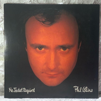 英國流行搖滾巨星-菲爾柯林斯-無需外套 LP二手專輯(日本版）Phil Collins - No Jacket Required Album Vinyl