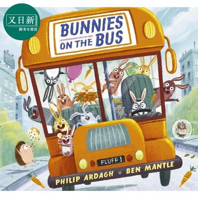 英文繪本 書刊 Ben Mantle Bunnies on the Bus 巴士上的小兔子 精品繪本 低幼幽默韻律啟蒙繪