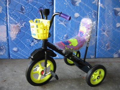 *童車王*全新 新潮 紫色 單人 兒童三輪車 兒童腳踏車 兒童自行車 寶寶三輪車 腳踏車(附籃子)