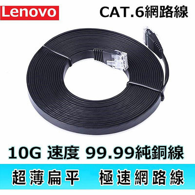 Lenove聯想 CAT6 超扁型高速網路線1米 1.5米 2米 5米 10米 15米 30米扁形網路線 寬頻網路線