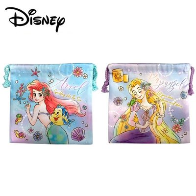 迪士尼公主 抽繩束口袋 收納袋 束口袋 小物收納 小美人魚 長髮公主 迪士尼 Disney 106097 106103
