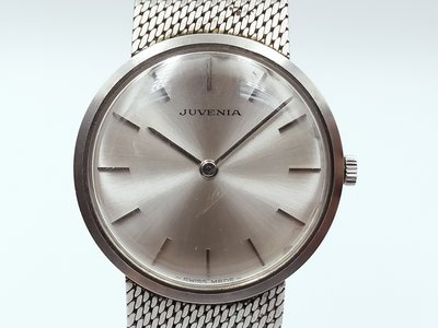 【發條盒子H2047】JUVENIA 尊皇 銀面手上鍊 不銹鋼錶帶 經典錶款 機975