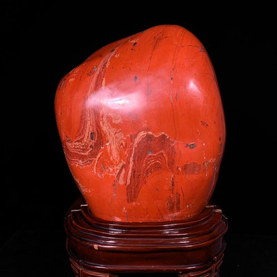 原石擺件 奇石擺件 南非紅碧玉 天然原石打磨帶座高30×20×13公分 重13.6公斤編號800108