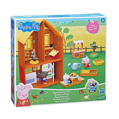 現貨 代理版公司貨 孩之寶 正版 Peppa Pig粉紅豬小妹 種菜 佩佩豬朋友組 農場小屋遊戲組 Toys玩具