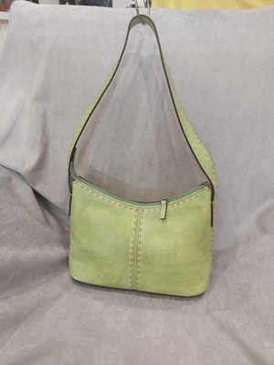 【七彩魚】Fossil 蘋果綠小型手提包  手挽包  側肩背包　