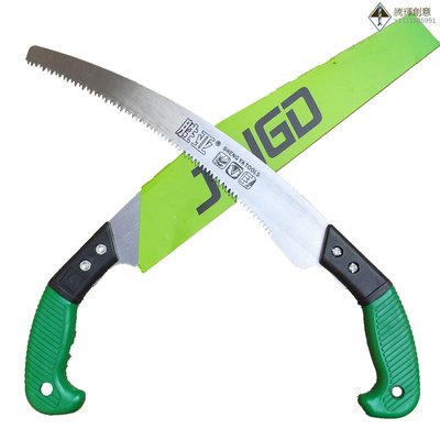 園林工具手板鋸 綠色彎把鋸修枝鋸手動工具 5元店貨源-騰輝創意