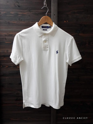 CA 美國馬球牌 POLO Ralph Lauren 白色 純棉 短袖polo衫 XS號 一元起標無底價P416