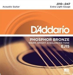 【澄風樂器】 D'Addario EJ15 民謠吉他弦 Phosphor Bronze 磷青銅 .010-.047