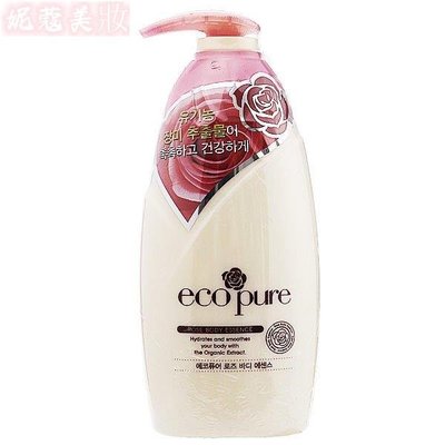 【妮蔻美妝】ecopure rosee 韓國 天然玫瑰身體乳 530ML另有沐浴乳