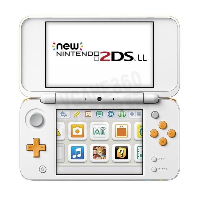 任天堂Nintendo New 2DSLL 主機白橘橙色日規主機輕薄型(附充電器跟保護