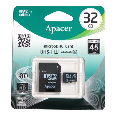 【促銷】Apacer 宇瞻 32G MicroSD U1 C10 UHS1 Class10 記憶卡(附轉卡)