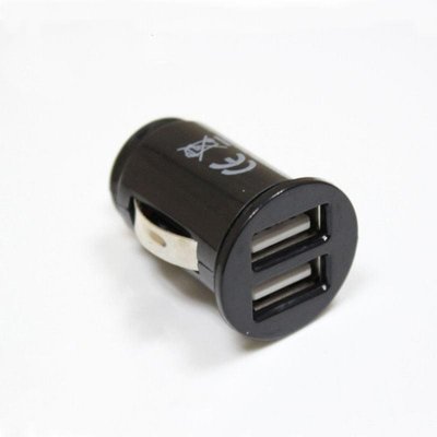 短型 點煙器 汽車用大電流 雙USB 12V/24V轉 5V 1A / 2.1A 手機支架GPS