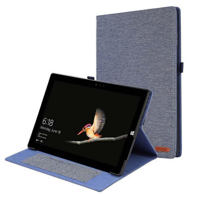 時尚牛仔布紋保護殼適用於微軟 Surface Pro 4 5 6 7 8 9 支架站立保護套