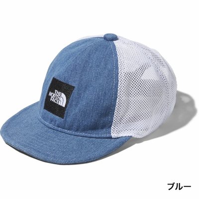 TSU 日本代購 THE NORTH FACE    兒童 牛仔 鴨舌帽 NNB02000  Logo Mesh Cap