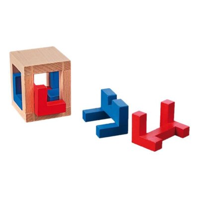 魯班鎖Philos迷你小圣劍孔明鎖木質拼圖解謎益智玩具4 Caged Puzzle德國