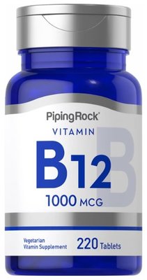 【天然小舖】Piping Rock 現貨 Vitamin B-12 維他命B12 1000mcg 220錠