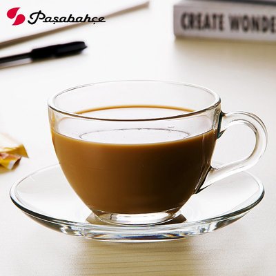 Pasabahce Basic精緻咖啡杯盤組 咖啡杯 咖啡杯盤組 238ml (六入) 花茶杯