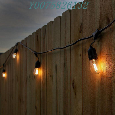 戶外防水燈頭線復古愛迪生LED燈泡串聯吊燈戶外景觀補光照明燈具