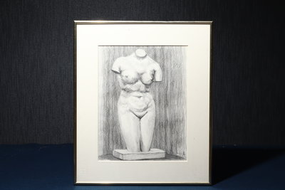 3/20結標 名家 富田憲次郎 金框手繪 人體模型 X030257– 軸畫 茶掛 書法 絹本 山水 花鳥 藝術 大廳擺飾