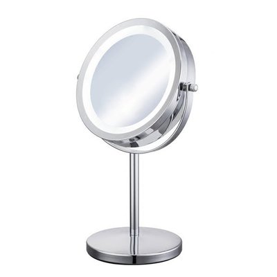 【贈品禮品】A3524 360度LED雙面立式化妝鏡/美容鏡梳妝立式桌鏡/雙面鏡圓鏡立鏡公主鏡/美容美髮美妝用品