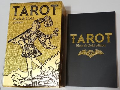 【牌的世界】黑金版偉特塔羅牌(大盒精裝版)Tarot Black and Gold Edition(78張金箔紙牌)