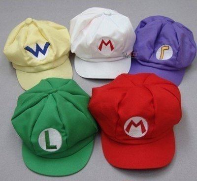 超級瑪麗帽兄弟Mario路易基帽子卡通帽子八角帽