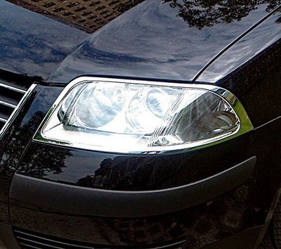 IDFR-汽車精品 VW 福斯 PASSAT 03-05 鍍鉻大燈框
