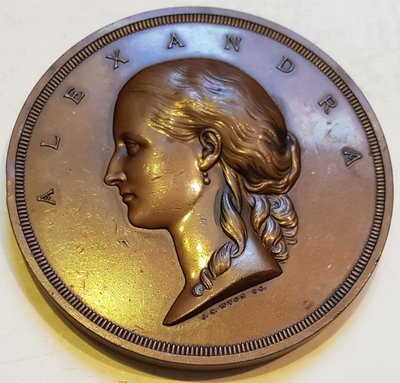 英國銅章1863 UK Princess Alexandra City Of London Bronze Medal.
