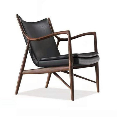 【台大復刻家具】Finn Juhl NV45 Easy Chair 1:1高階版 45號椅 北美梣木 北美黑胡桃 油染皮