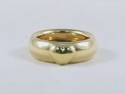 【發條盒子TF01】Tiffany &amp; Co.蒂芬尼 18K金心型戒指 國際圍 #10