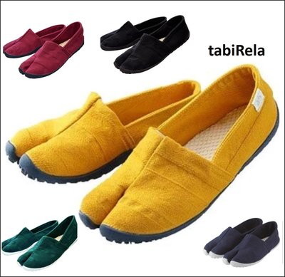 PrettyFeel -設計師精品【Marugo/TabiRela】日本進口製造 Jika-tabi素帆布分趾鞋 足袋鞋