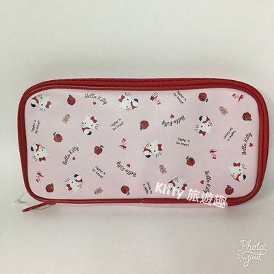 [Kitty 旅遊趣] Hello Kitty 薄型筆袋 拉鍊筆袋 凱蒂貓 鉛筆盒 文具收納包 文具袋 鉛筆袋